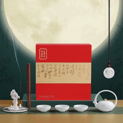 多马品月功夫茶具套装香器高档礼盒装送客户领导长辈端午节礼物