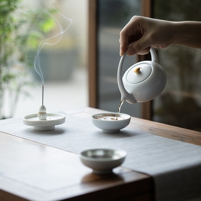 多马品月功夫茶具整套一壶三杯香器文创高档礼盒装领导中秋节礼物