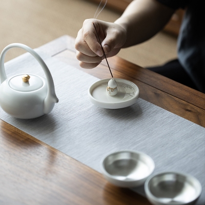 多马品月功夫茶具整套一壶三杯香器文创高档礼盒装领导中秋节礼物