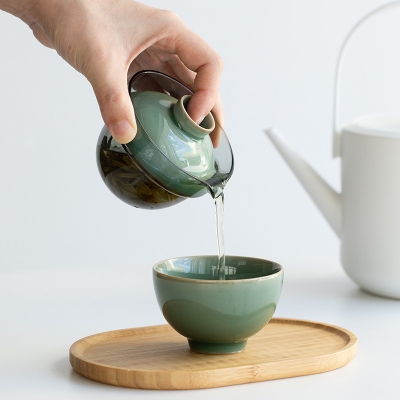 便携式旅行茶具快客杯小时光整套干泡户外旅游露营茶具手提 包礼盒