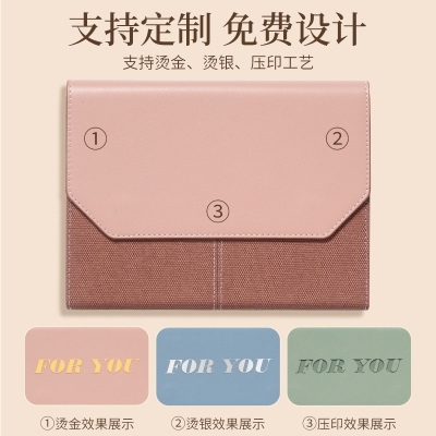 三折笔记本子厚简约ins风精美手账本记事本日记本