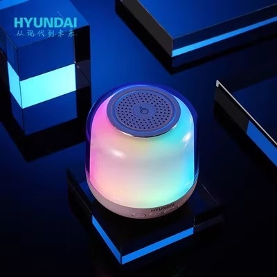 韩国现代（HYUNDAI）炫彩夜灯音箱 触摸LED氛围夜灯