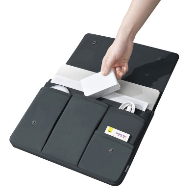 笔记本内胆包多隔层手拿ipad收纳包防水翻盖电脑包pro13...