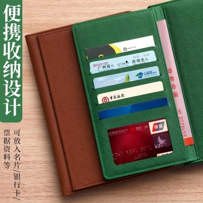 2023年新款定制加厚记事本办公礼盒套装刻字可印logoA5带扣日记本