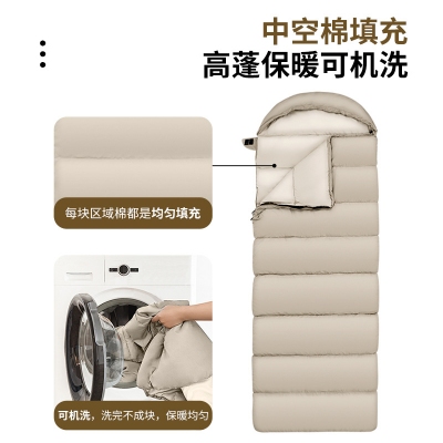 成人睡袋户外露营四季通用加厚冬季抗寒保暖棉料内胆舒适