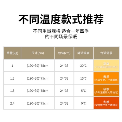 成人睡袋户外露营四季通用加厚冬季抗寒保暖棉料内胆舒适
