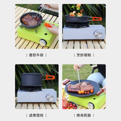 跨境一体式户外卡式炉便携防风大火力燃气炉商用营地野营炉具