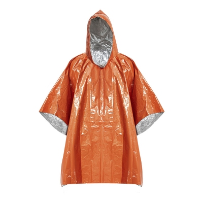 便携反光急救雨衣户外应急求生工具雨披防雨保暖多功能徒步斗篷