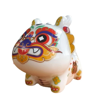 沏一杯茶【龍龍】拍拍灯摆件办公室摆件可爱龙年招财新年吉祥礼物