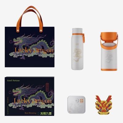 小封有礼龙年开门红新年礼物龙翔九霄四件套年会伴手礼国潮文创