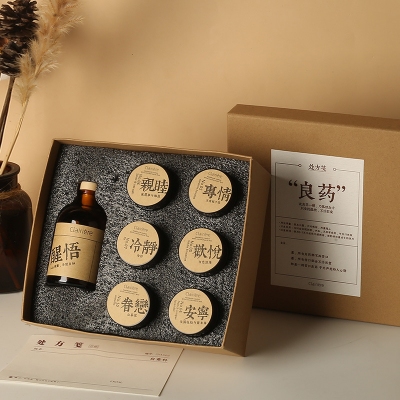 小众治愈系良药香薰蜡烛香里藏诗圣诞礼物套装公司年会礼品礼物