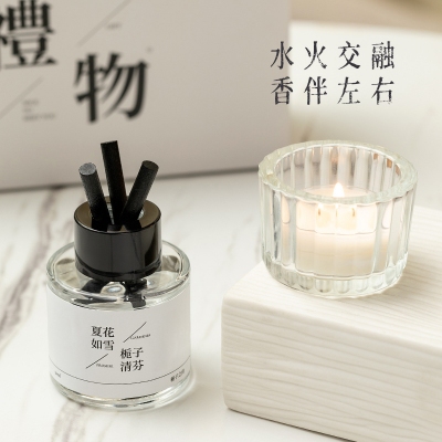 情侣节日礼物大豆蜡香里藏诗无火香薰礼盒生日婚礼香薰蜡烛伴手礼