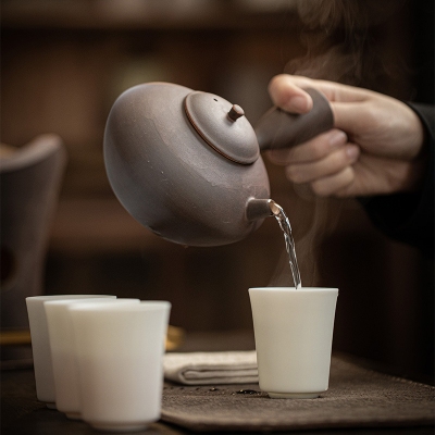 日式粗陶风炉套组整套 家用围炉煮茶烧水如意炭炉茶具套装