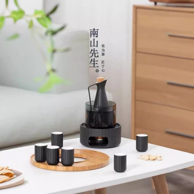 南山先生相见欢陶瓷黄酒白酒杯烫酒恒温家用日式分酒器酒壶送礼