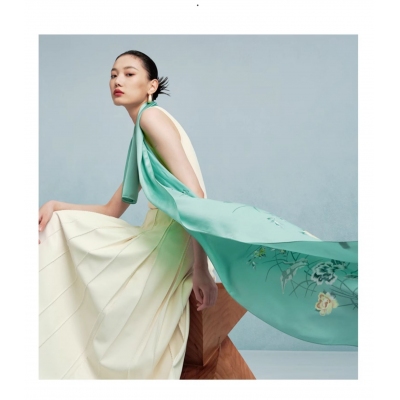 万事利国风丝巾礼盒真丝丝巾女长巾披肩外搭送中秋节礼物妈妈礼品