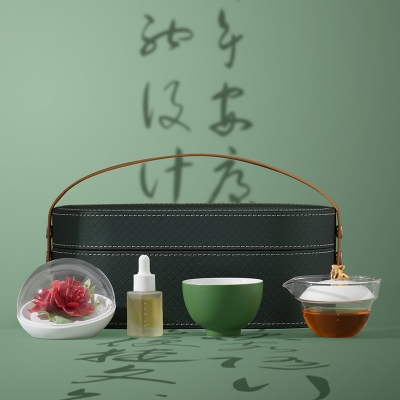 旅行茶具套装一壶一杯陶瓷花香薰礼盒文创伴手礼节日礼品