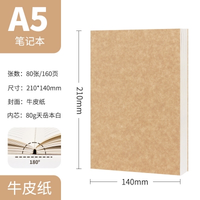 A5笔记本可印logo商务办公会议记录仿皮精装本加厚记事 手账本现货