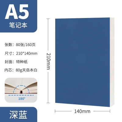 A5笔记本可印logo商务办公会议记录仿皮精装本加厚记事 手账本现货