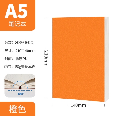 A5笔记本可印logo商务办公会议记录仿皮精装本加厚记事 手账本现货