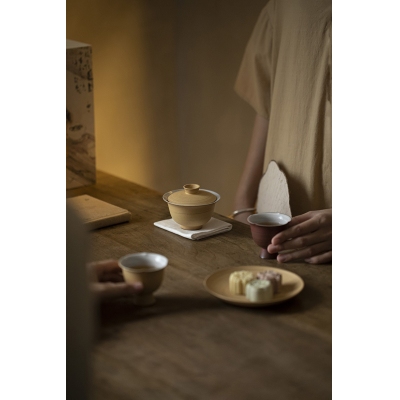随手礼茶具茶礼套装功夫茶具粉引盖碗杯套组家用功夫茶具